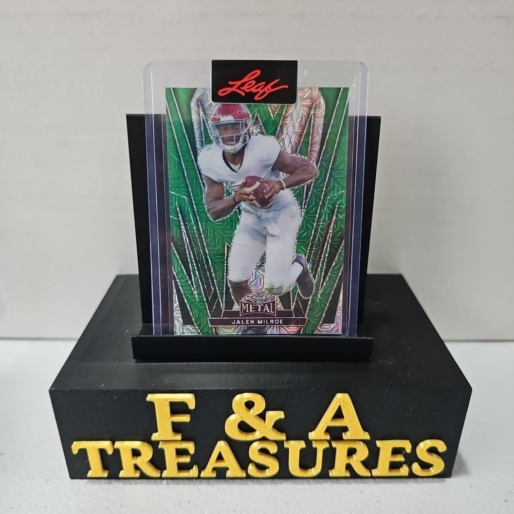 2024 Leaf Metal Jalen Milroe Pre-Production Proof Green Mojo 1/1